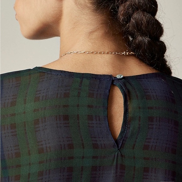 J crew Chiffon shirred-waist top in Black Watch tartan

Cooper Green Blue - Picture 2 of 6